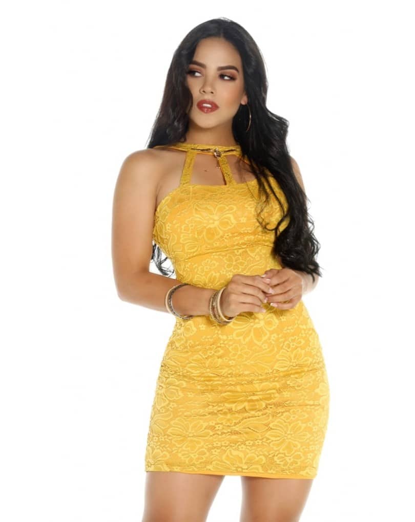 VESTIDO-BLONDA-3D-CUELLO-COLLAR-3-TIRAS