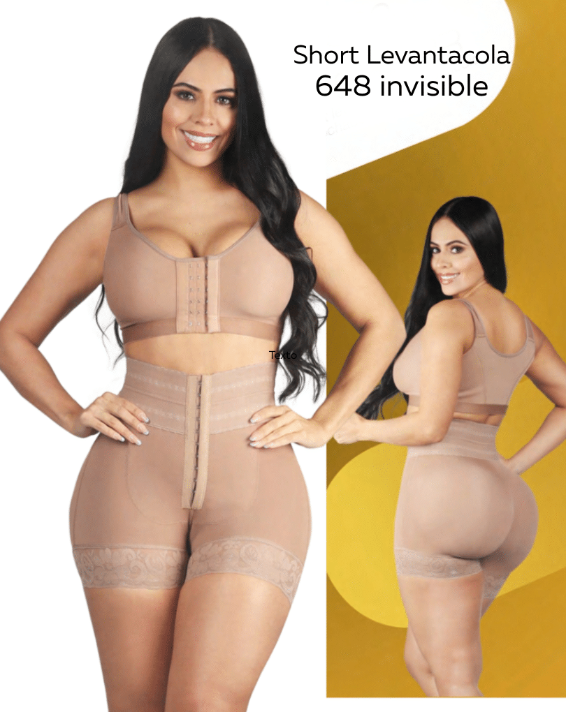 SHORT LEVANTACOLA GLÚTEO INVISIBLE 3 BROCHES 648